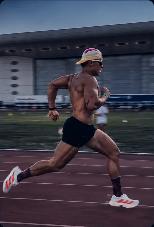 Coureur sur piste